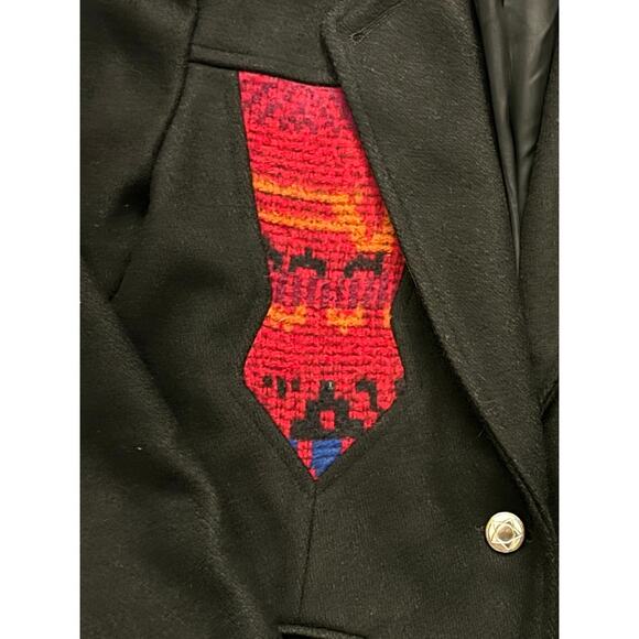 Vintage Wool Blend Aztec Western Southwestern Blazer Coat Jacket Women M Chimayo - Picture 5 of 10